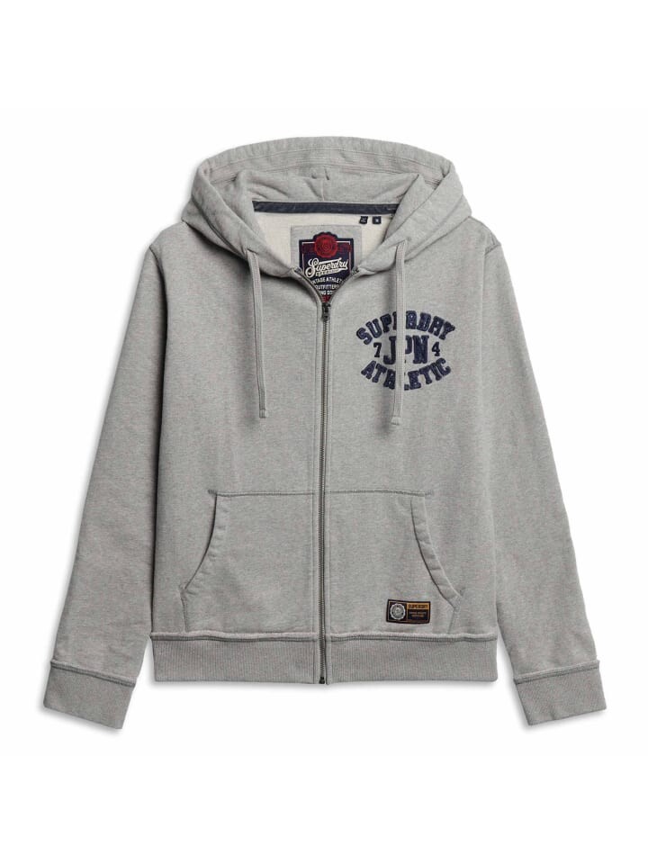 Толстовка Superdry Sweatjacke, серый 
Толстовка Superdry Sweatjacke, серый