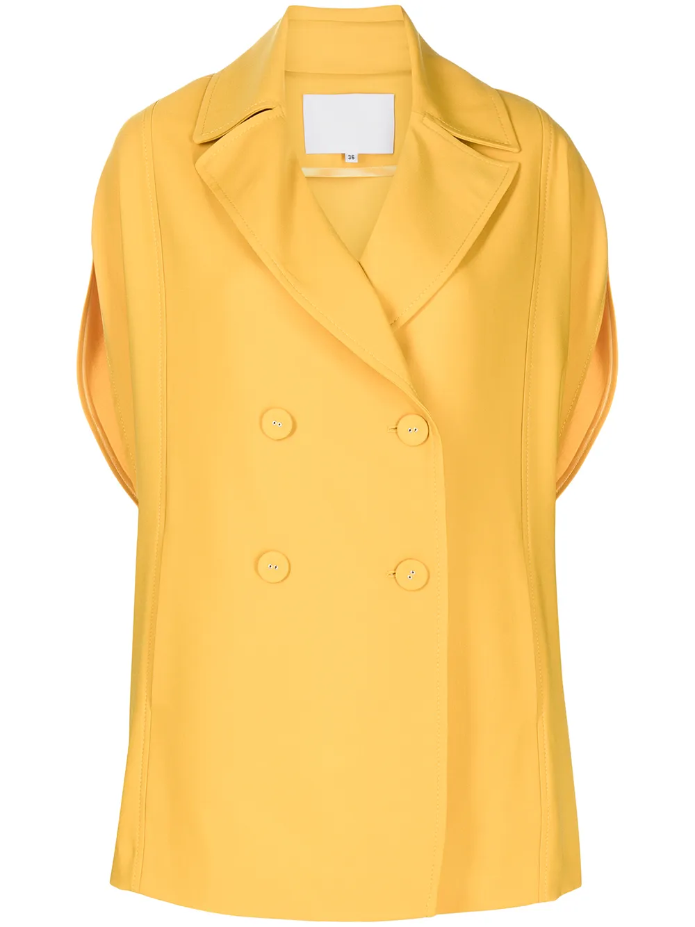 Двубортный кейп Costarellos, желтый
Двубортный кейп Costarellos, желтый