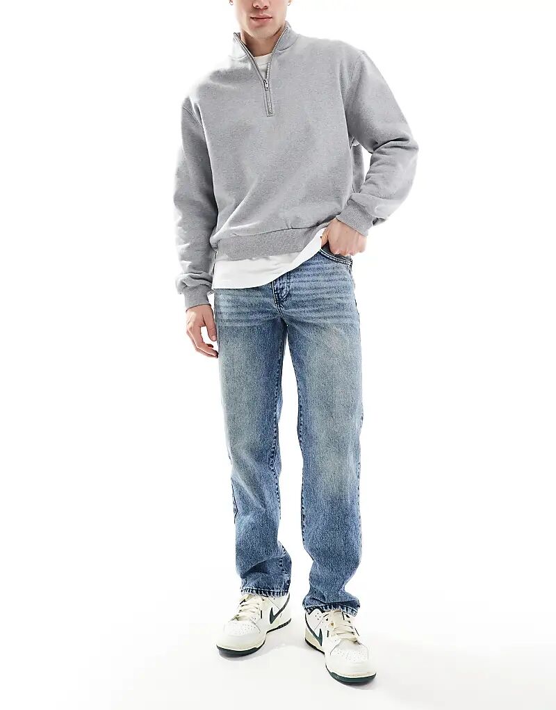 Джинсы прямого кроя средней степени стертости ASOS DESIGN 
Джинсы прямого кроя средней степени стертости ASOS DESIGN