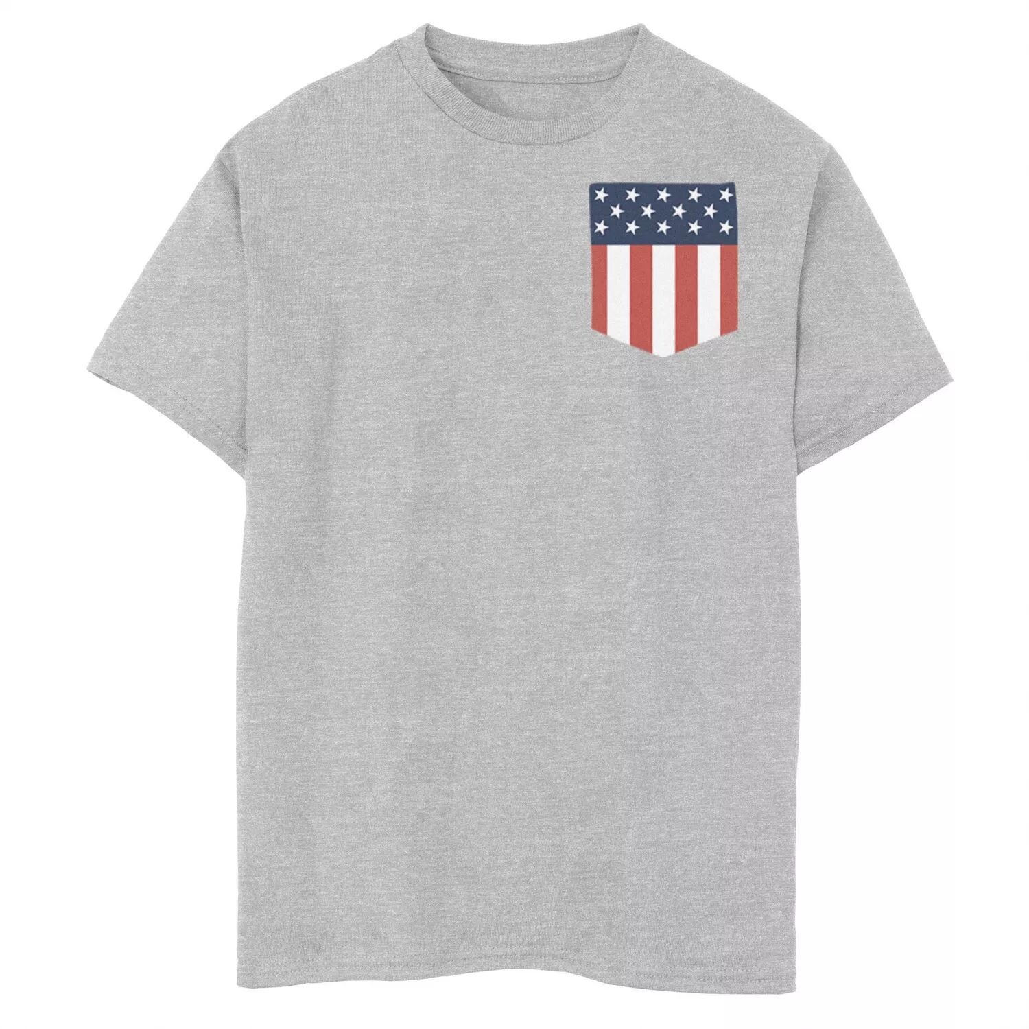 Футболка с флагом США на груди для мальчиков 8–20 лет Licensed Character
Футболка с флагом США на груди для мальчиков 8–20 лет Licensed Character