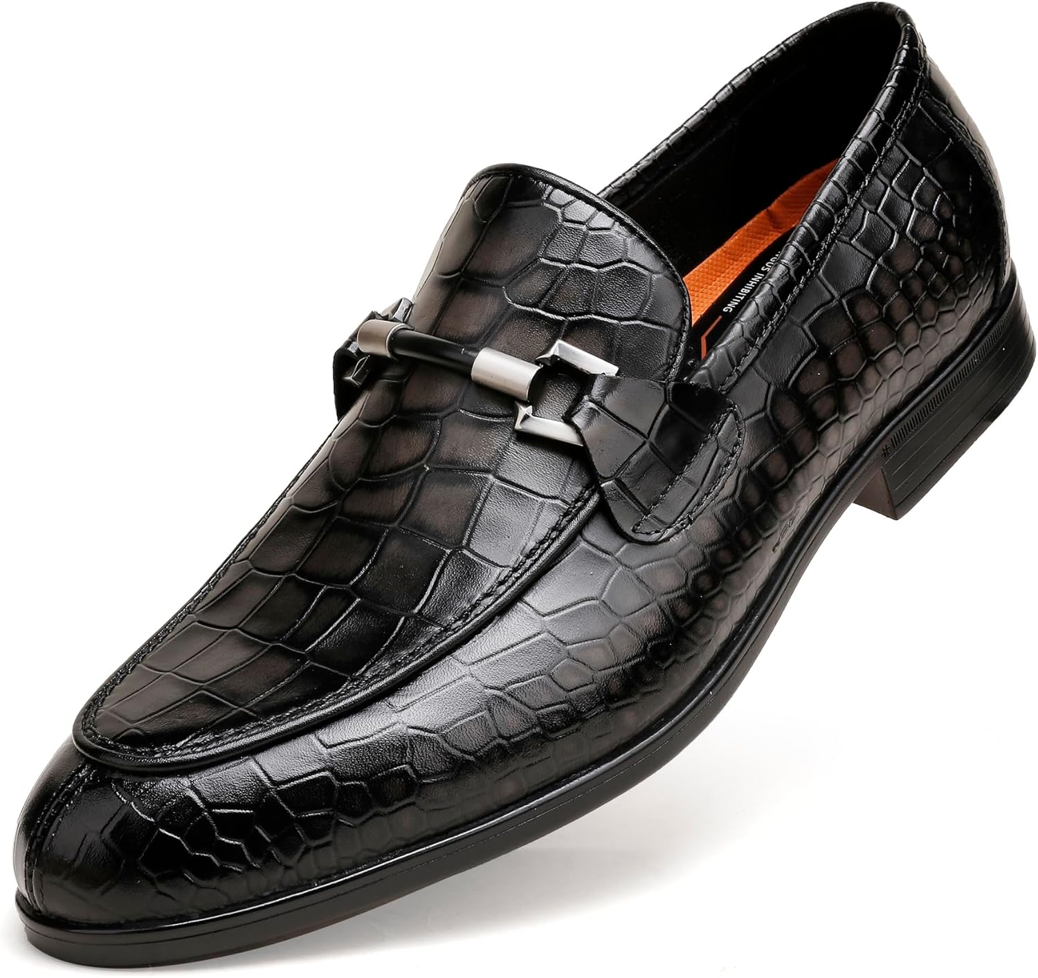 Мужские кожаные лоферы с монеткой, классические деловые туфли с тиснением под крокодила, с металлической пряжкой, без застежки, с монеткой для мужчин Generic, серый
Мужские кожаные лоферы с монеткой, классические деловые туфли с тиснением под крокодила, с металлической пряжкой, без застежки, с монеткой для мужчин Generic, серый