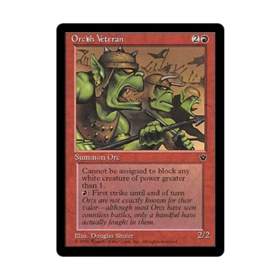 CCG Оркский ветеран - Вер. 2 (С4), MTG - Fallen Empires
CCG Оркский ветеран - Вер. 2 (С4), MTG - Fallen Empires