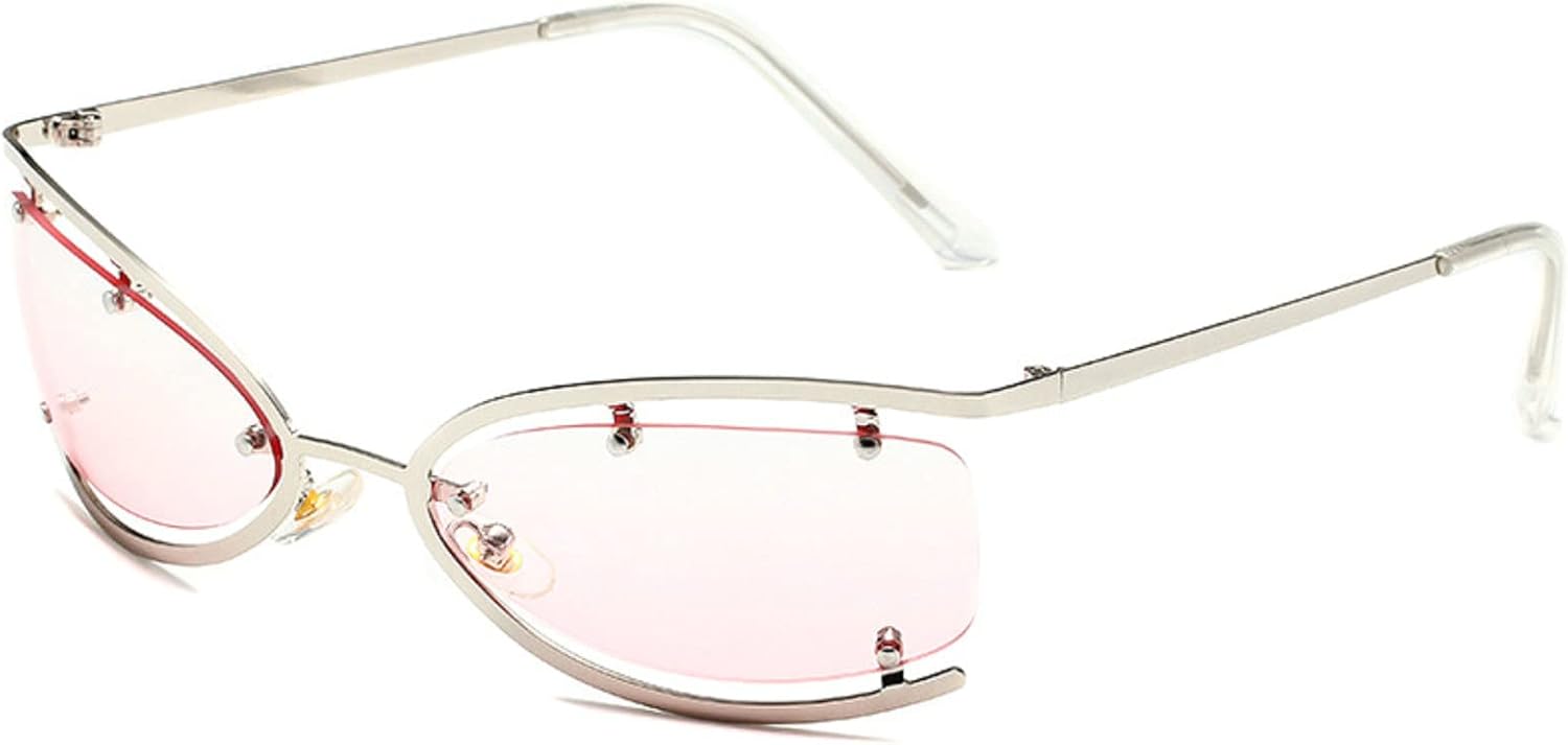 Модные панк-солнцезащитные очки в стиле Y2K для женщин и мужчин, дизайнерские овальные солнцезащитные очки-маска с защитой от УФ-излучения UV400, серебристые mincl, Pink
Модные панк-солнцезащитные очки в стиле Y2K для женщин и мужчин, дизайнерские овальные солнцезащитные очки-маска с защитой от УФ-излучения UV400, серебристые mincl, Pink