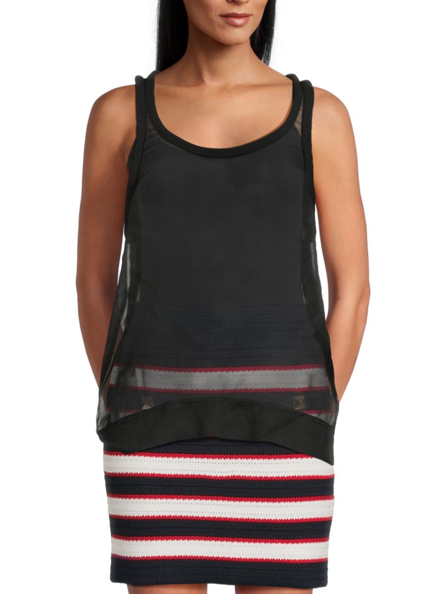 Полупрозрачный шелковый топ Valentino, цвет Nero
Полупрозрачный шелковый топ Valentino, цвет Nero