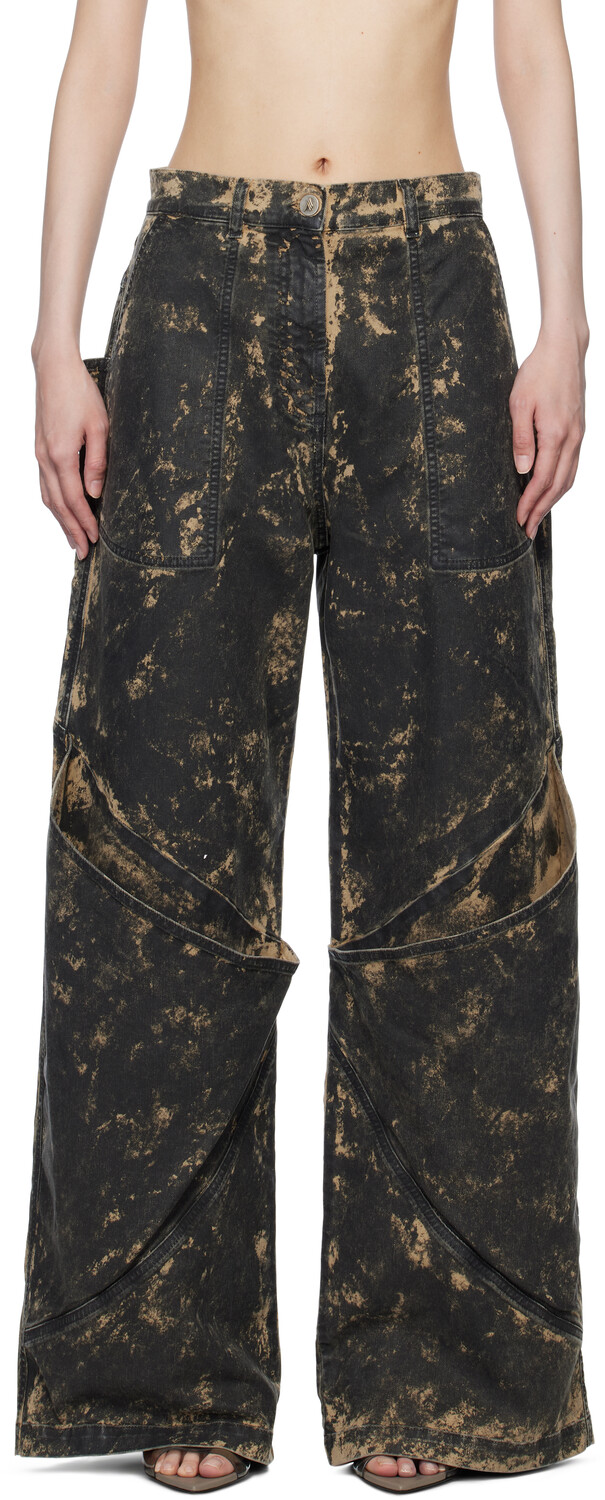 Длинные джинсы черного и бежевого цвета The Attico
Длинные джинсы черного и бежевого цвета The Attico