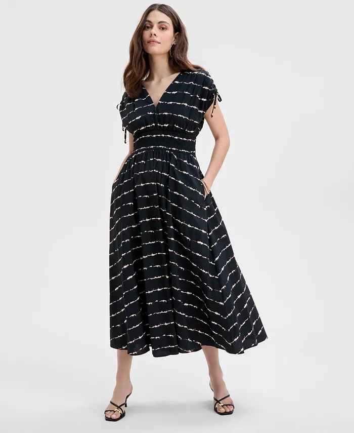 Женское полосатое хлопковое платье с двойным V-образным вырезом I.N.C. International Concepts, синий
Женское полосатое хлопковое платье с двойным V-образным вырезом I.N.C. International Concepts, синий