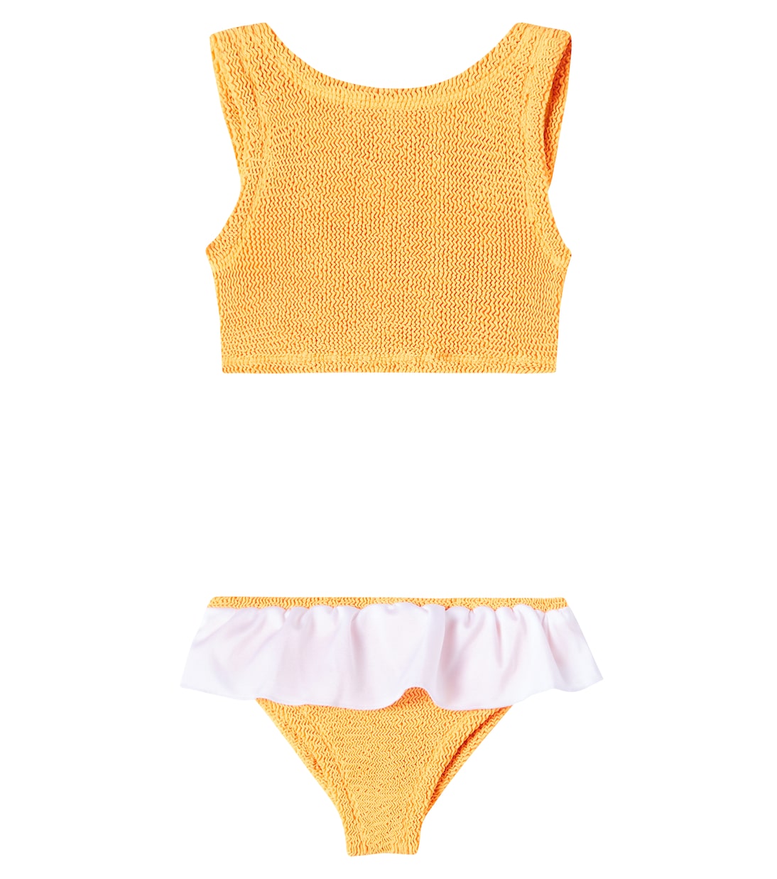 Детский купальник бикини с рюшами Baby Olive Hunza G Kids, Mango Sorbet 
Детский купальник бикини с рюшами Baby Olive Hunza G Kids, Mango Sorbet