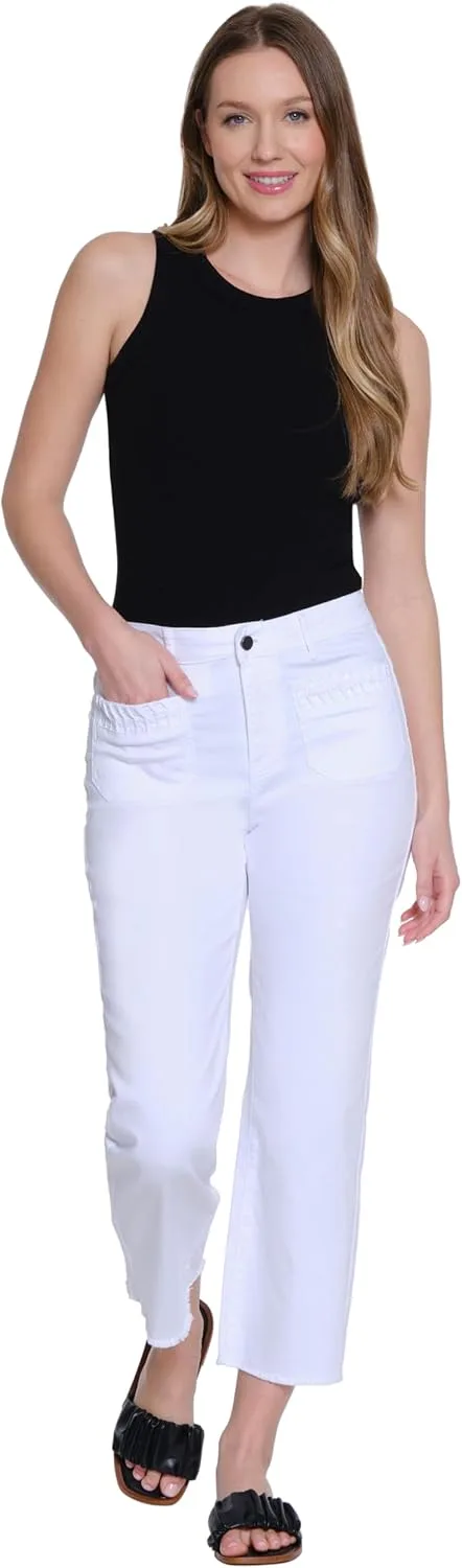 Джинсы Tru Luxe женские широкие укороченные с плиссированными накладными карманами
Джинсы Tru Luxe женские широкие укороченные с плиссированными накладными карманами