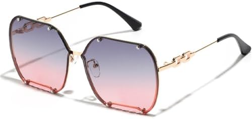 Солнцезащитные очки 2027 года в крупной оправе для женщин и мужчин в стиле панк с цепочкой и заклепками, солнцезащитные очки с защитой от УФ-излучения UV400 MTZJH, Grey Pink
Солнцезащитные очки 2027 года в крупной оправе для женщин и мужчин в стиле панк с цепочкой и заклепками, солнцезащитные очки с защитой от УФ-излучения UV400 MTZJH, Grey Pink