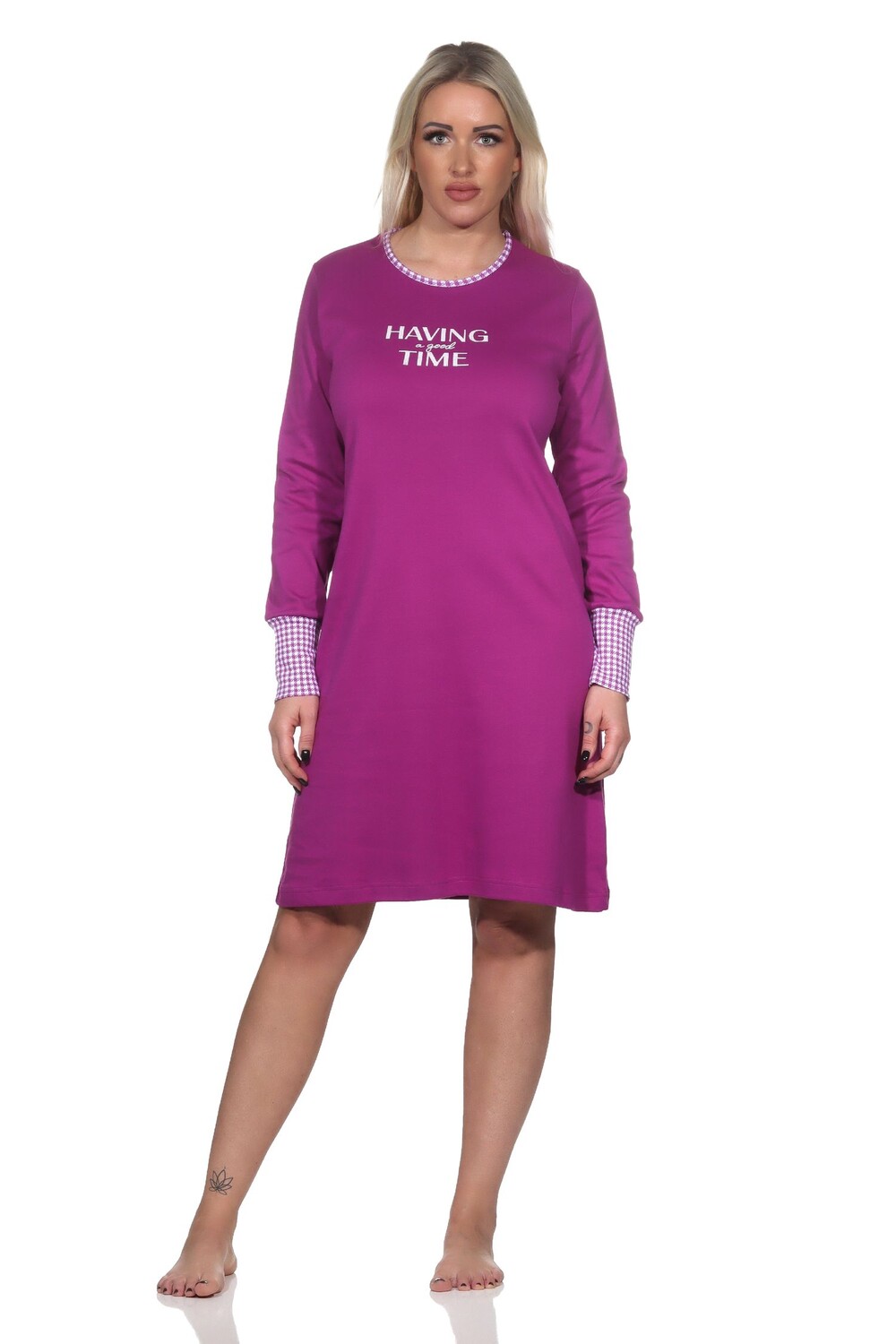 Ночная рубашка NORMANN Bündchen Kuschel interlock, фиолетовый
Ночная рубашка NORMANN Bündchen Kuschel interlock, фиолетовый