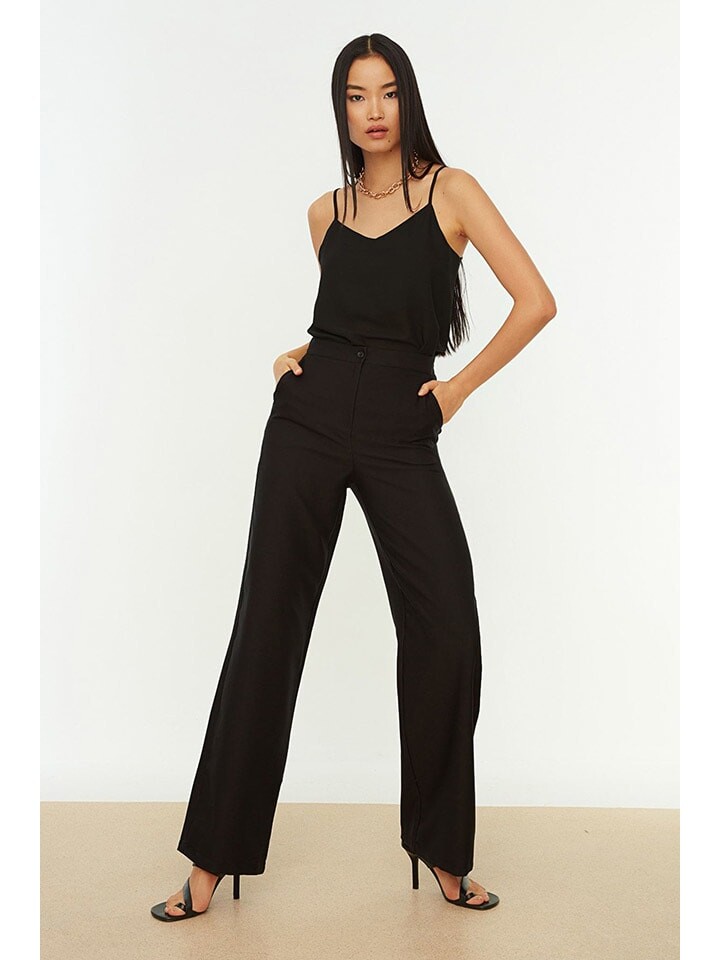 Тканевые брюки trendyol, черный
Тканевые брюки trendyol, черный