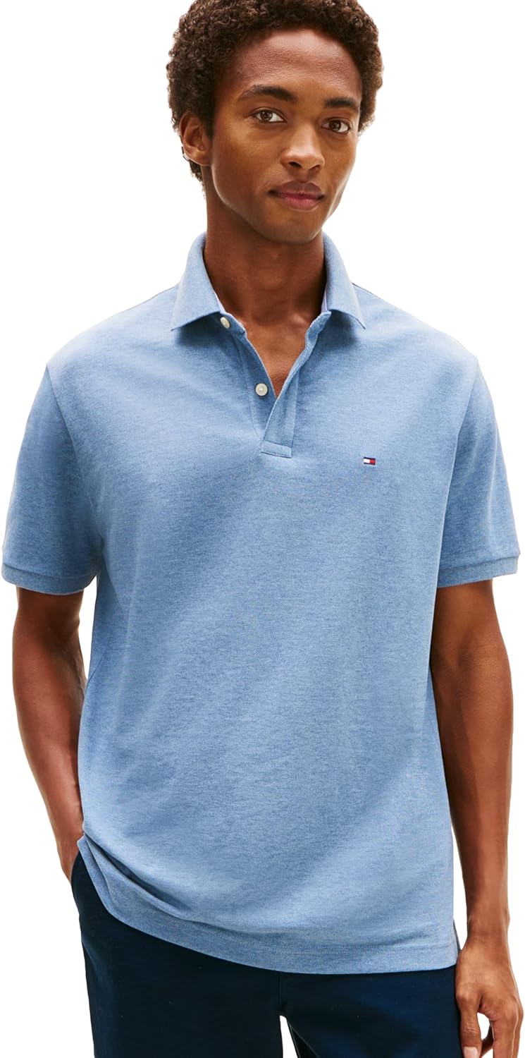 Мужская рубашка-поло Tommy Hilfiger с коротким рукавом из хлопкового пике, классический крой, Medium Chambray
Мужская рубашка-поло Tommy Hilfiger с коротким рукавом из хлопкового пике, классический крой, Medium Chambray