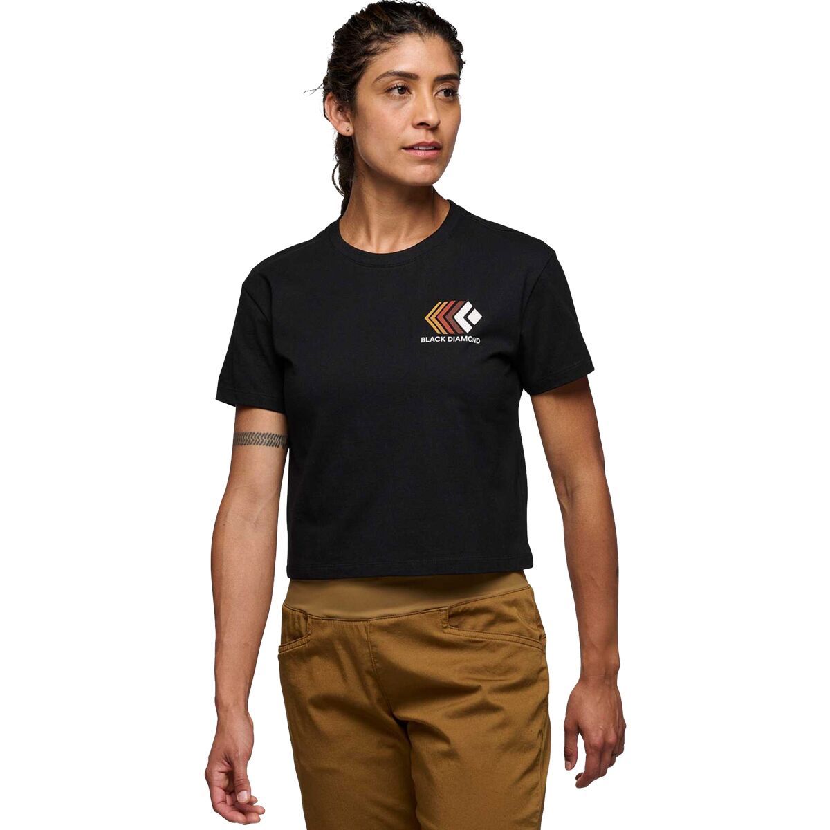 Облегающая укороченная футболка Black Diamond, черный
Облегающая укороченная футболка Black Diamond, черный
