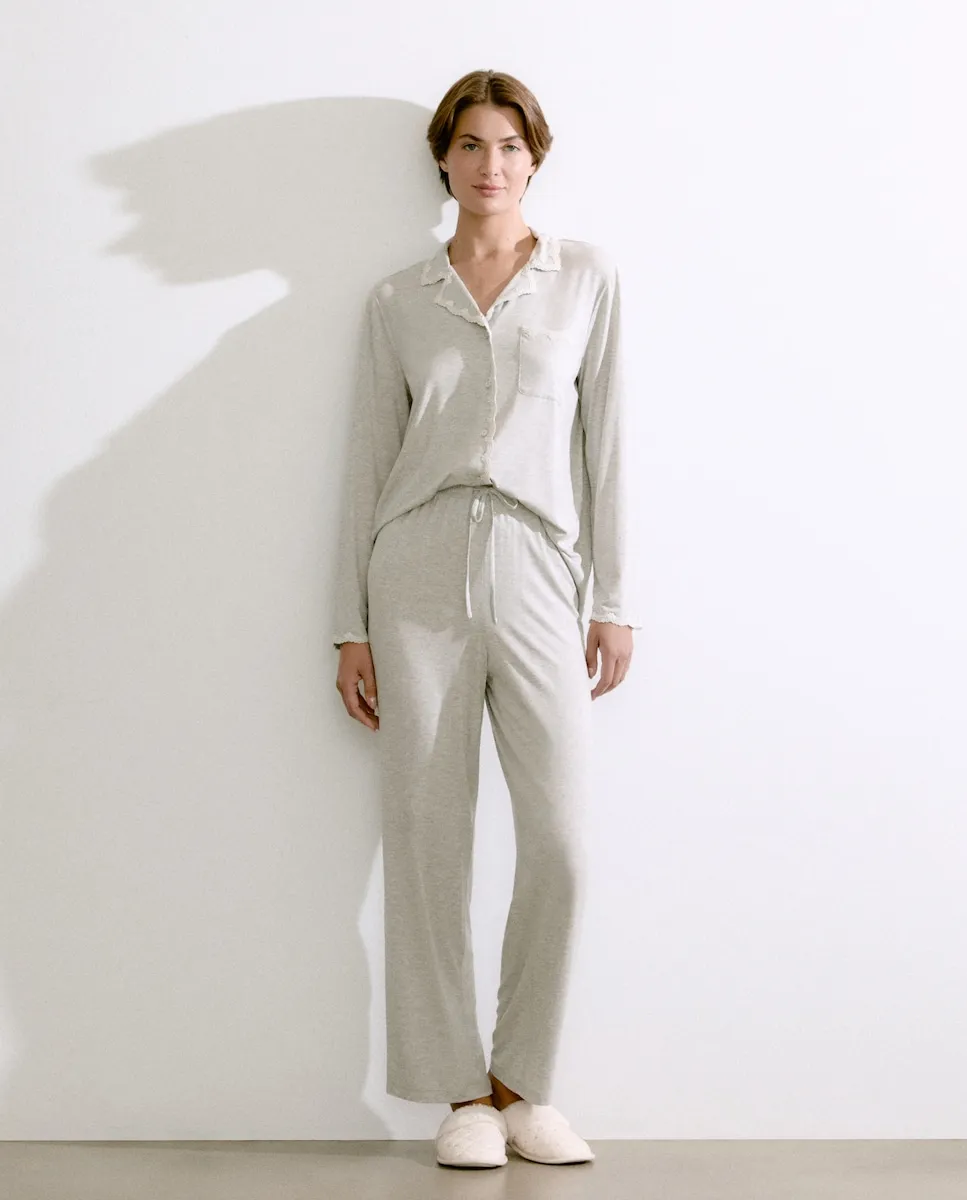 Женская пижама-рубашка с принтом Énfasis, светло-серый
Женская пижама-рубашка с принтом Énfasis, светло-серый