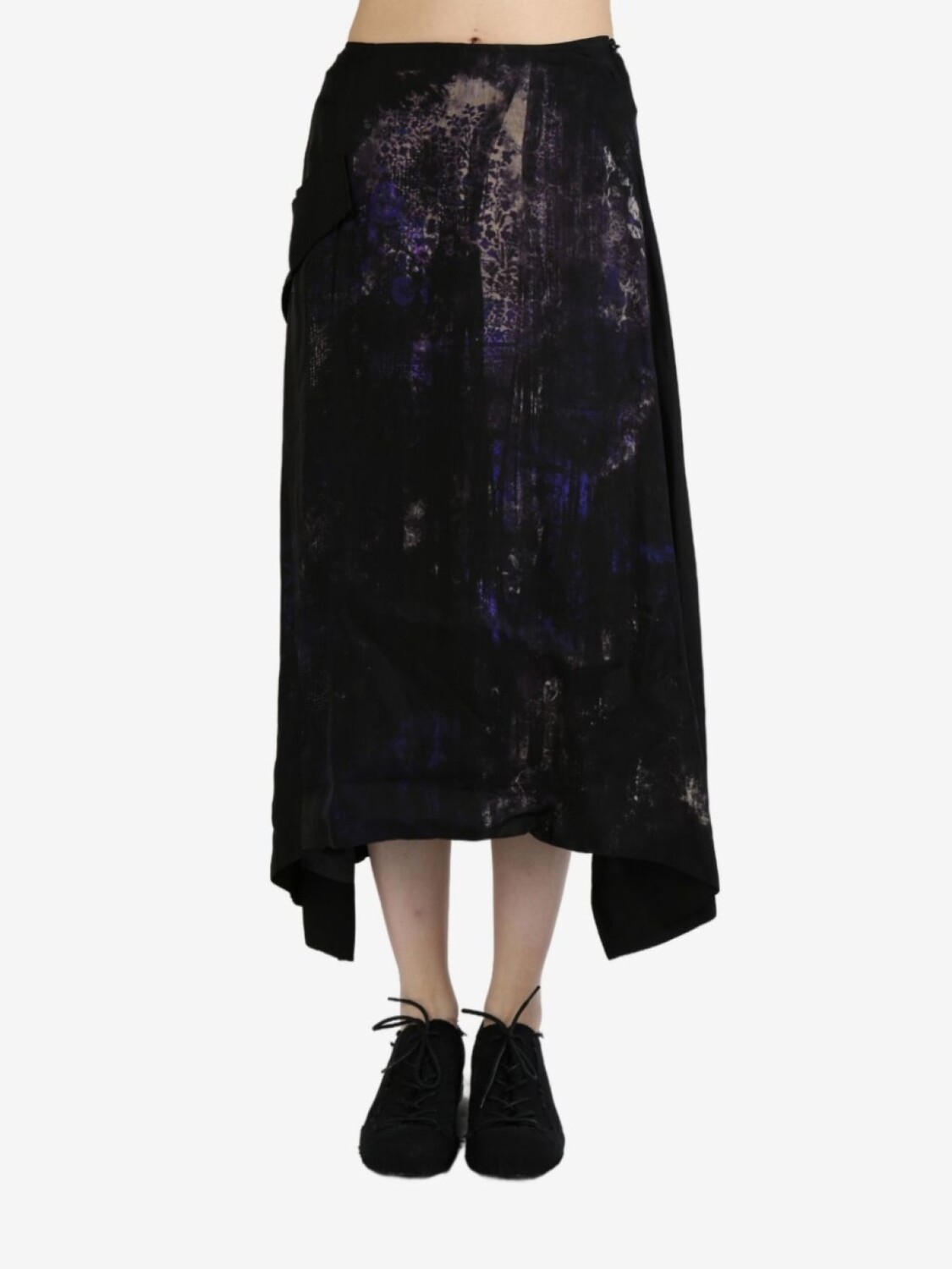 Юбка миди с цветочным узором и отрезанными карманами Y's, синий
Юбка миди с цветочным узором и отрезанными карманами Y's, синий