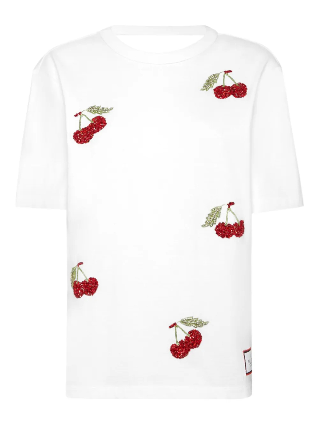 Футболка, украшенная кристаллами Philipp Plein, белый 
Футболка, украшенная кристаллами Philipp Plein, белый