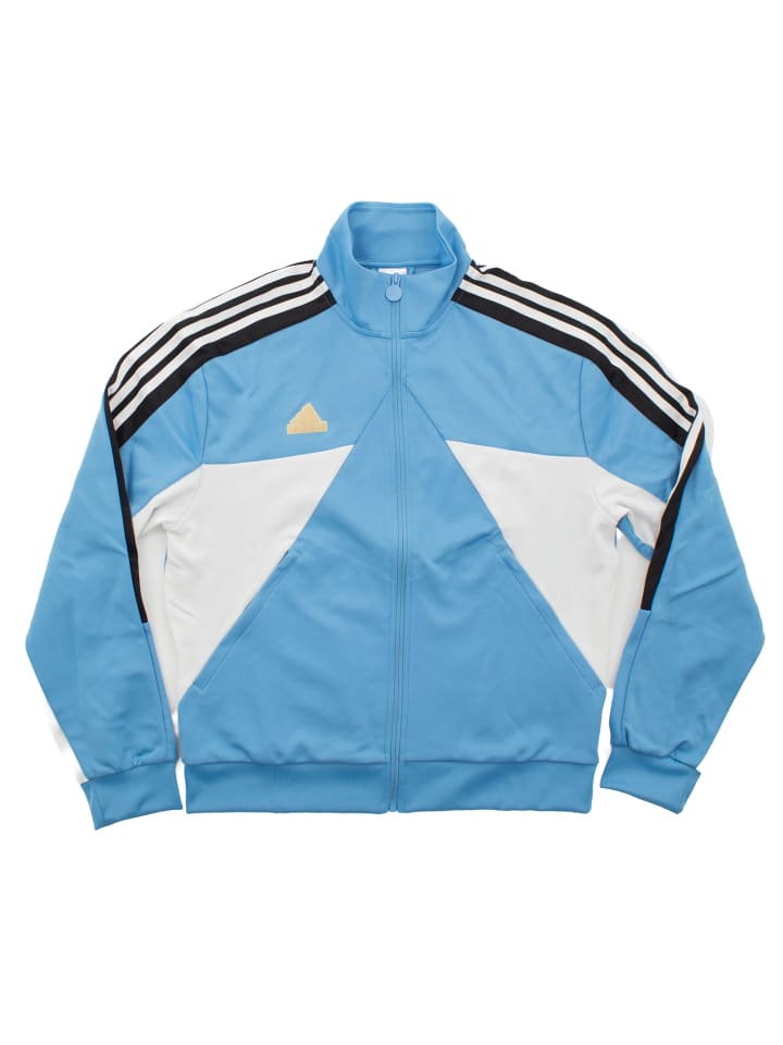 Adidas Тренировочная куртка Tiro NTPK Nations Pack синего цвета
Adidas Тренировочная куртка Tiro NTPK Nations Pack синего цвета