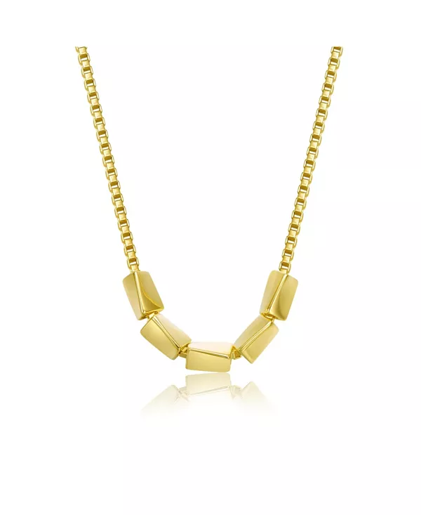 Ожерелье из цепочки с прямоугольными бусинами, покрытой 14-каратным золотом Genevive, gold
Ожерелье из цепочки с прямоугольными бусинами, покрытой 14-каратным золотом Genevive, gold