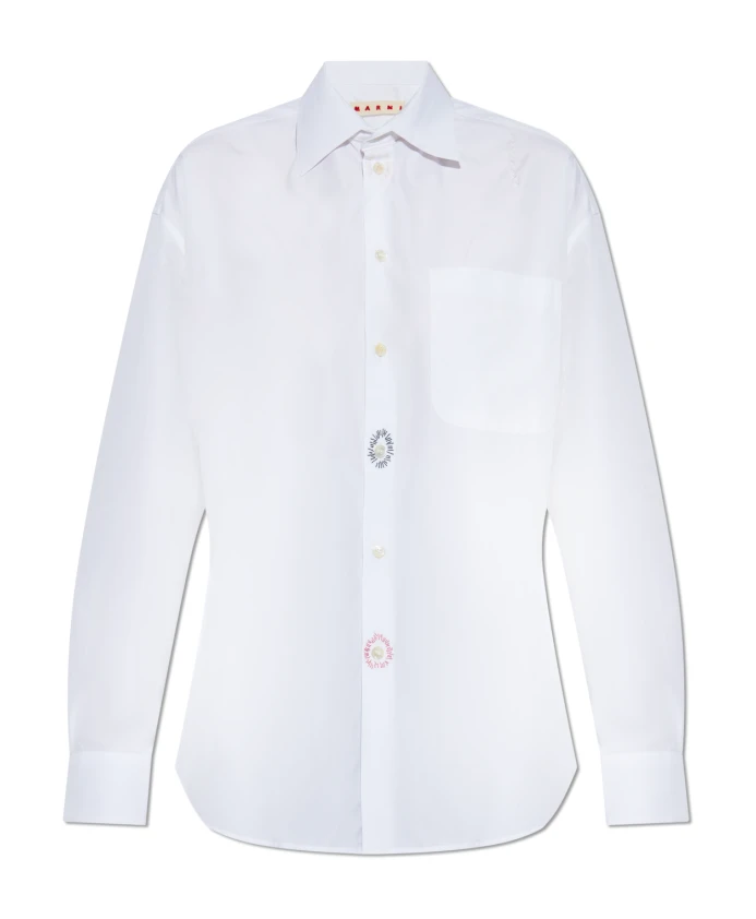 Хлопковая рубашка Marni, белый
Хлопковая рубашка Marni, белый