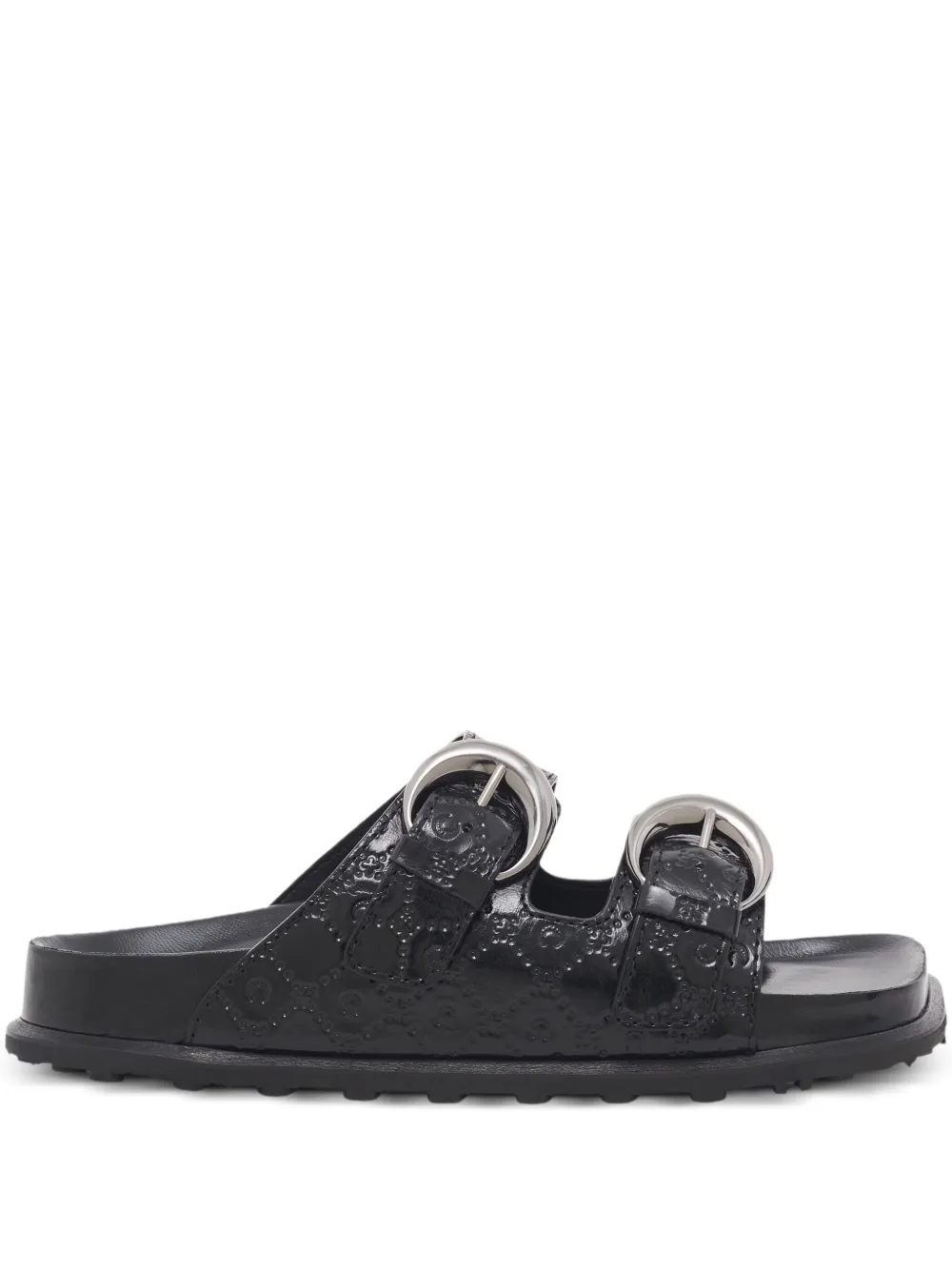Шлепанцы с тисненой монограммой Marine Serre, черный
Шлепанцы с тисненой монограммой Marine Serre, черный