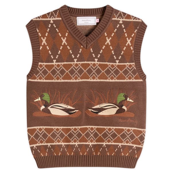 Вязаный жилет из утиного трикотажа House Of Sunny, Tobacco
Вязаный жилет из утиного трикотажа House Of Sunny, Tobacco