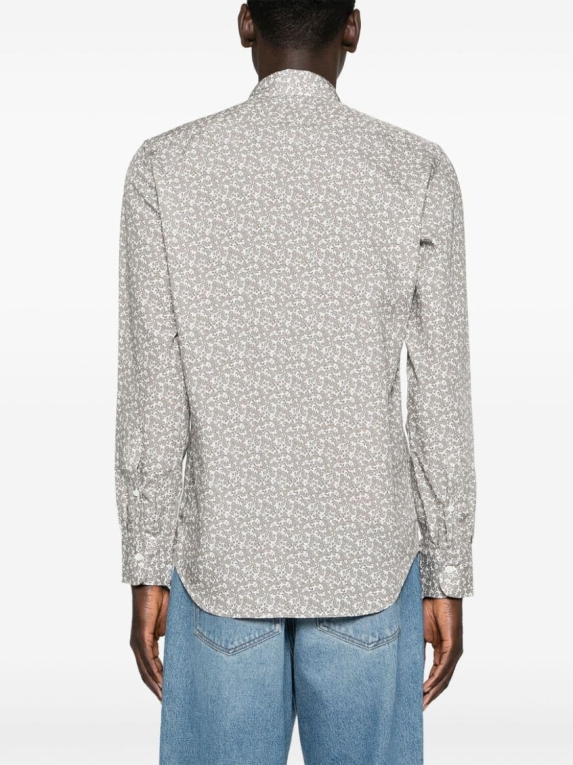 Рубашка из поплина с цветочным принтом Canali, белый
Рубашка из поплина с цветочным принтом Canali, белый