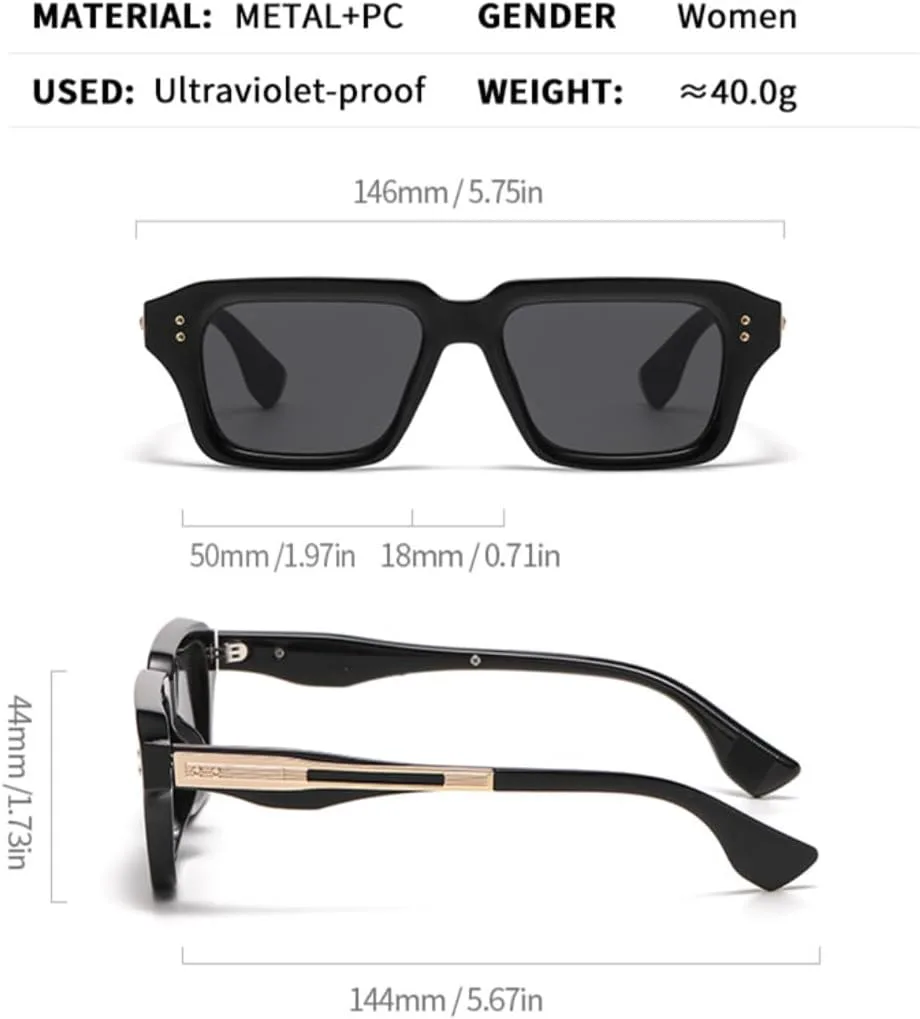 Классические солнцезащитные очки с заклепками для женщин и мужчин, в винтажном панк-стиле, популярные для активного отдыха и вождения TVTBBVV, Black Gray
Классические солнцезащитные очки с заклепками для женщин и мужчин, в винтажном панк-стиле, популярные для активного отдыха и вождения TVTBBVV, Black Gray