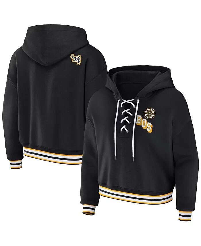 Женский черный пуловер с капюшоном Boston Bruins на шнуровке Wear By Erin Andrews
Женский черный пуловер с капюшоном Boston Bruins на шнуровке Wear By Erin Andrews