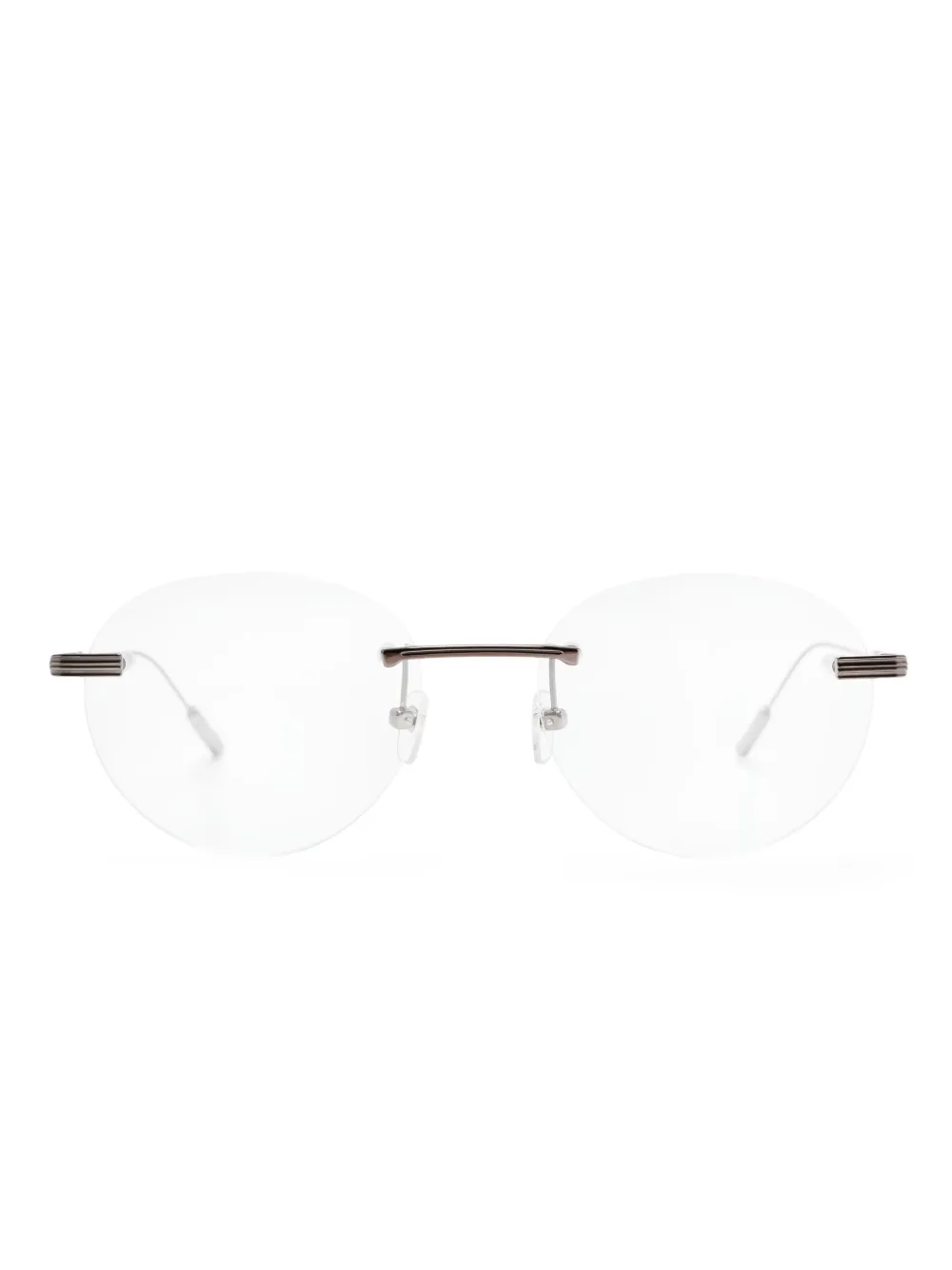 Очки в круглой безободковой оправе Zegna, серебяный
Очки в круглой безободковой оправе Zegna, серебяный