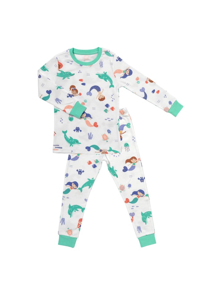 Schlummersack Детская пижама из органического хлопка белого и бирюзового цвета
Schlummersack Детская пижама из органического хлопка белого и бирюзового цвета