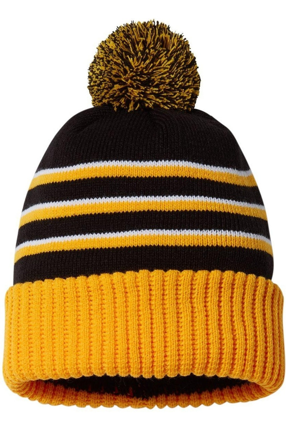 Шапка-бини с помпоном и манжетами Richardson Stripe, черный/золотой/белый
Шапка-бини с помпоном и манжетами Richardson Stripe, черный/золотой/белый