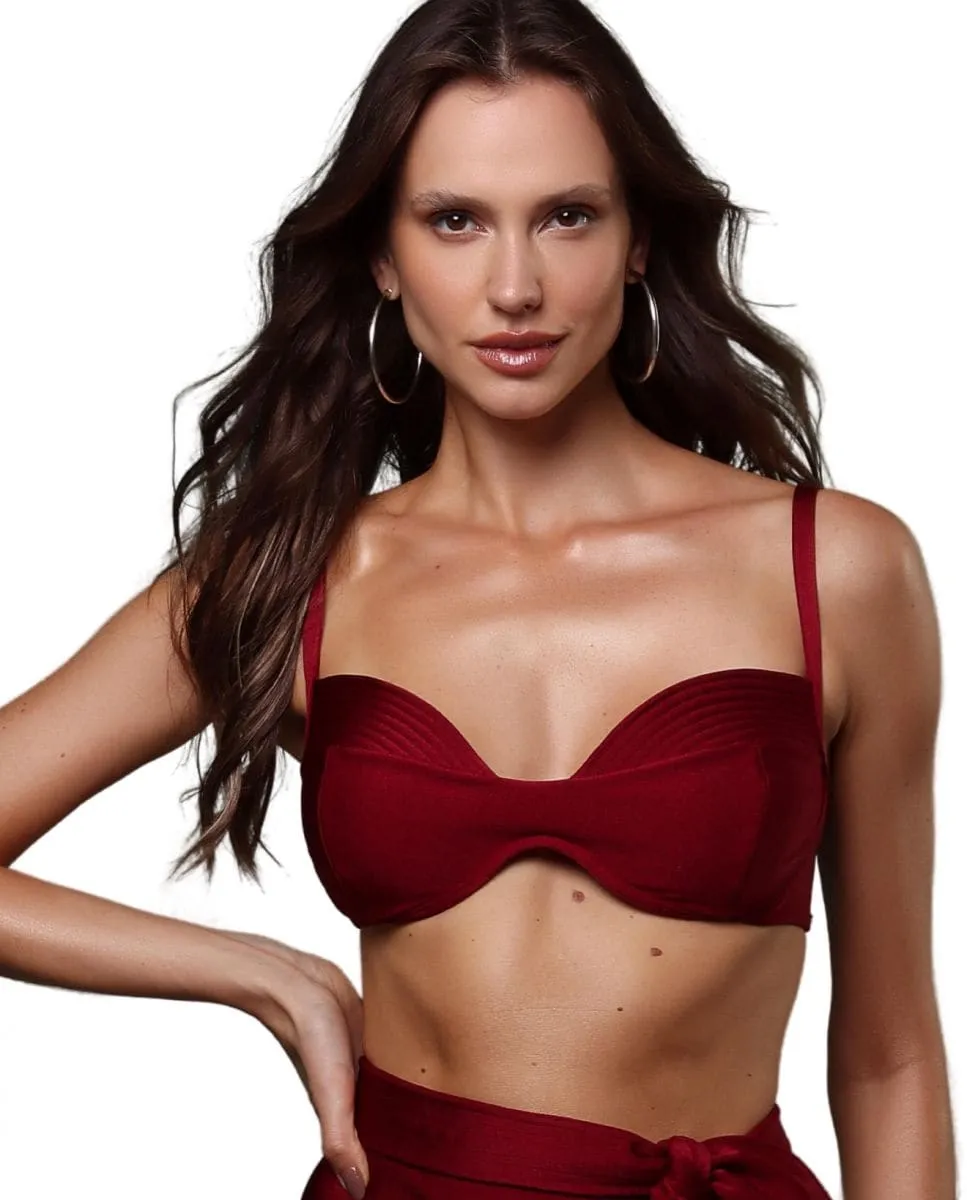 Однотонный бюстгальтер-бандо с подкладкой Karla Vivian, красный
Однотонный бюстгальтер-бандо с подкладкой Karla Vivian, красный