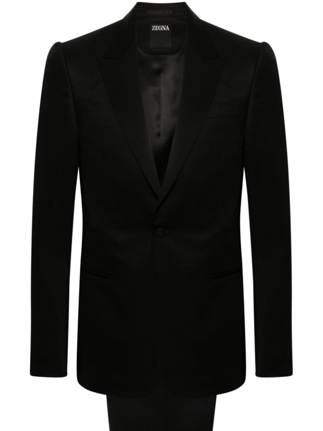 Костюм с однобортным пиджаком Zegna, черный 
Костюм с однобортным пиджаком Zegna, черный