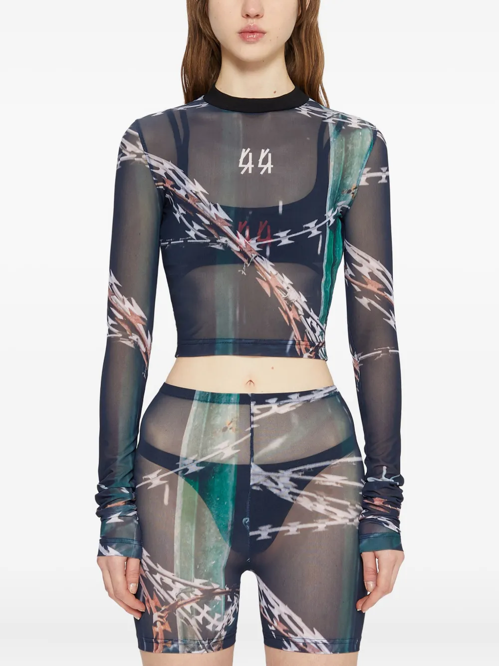 Топ из тюля с длинными рукавами 44 Label Group, черный
Топ из тюля с длинными рукавами 44 Label Group, черный