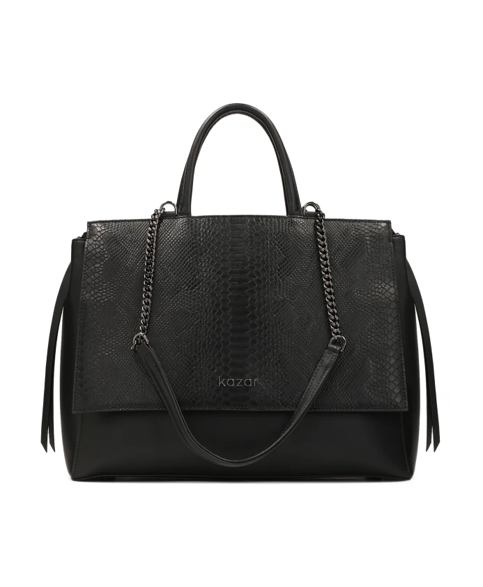 Сумочка уникальной формы с тиснением. Kazar, черный
Сумочка уникальной формы с тиснением. Kazar, черный