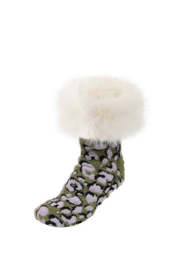 Леопардовые уютные тапочки-носки HotSquash, зеленый/разноцветный
Леопардовые уютные тапочки-носки HotSquash, зеленый/разноцветный