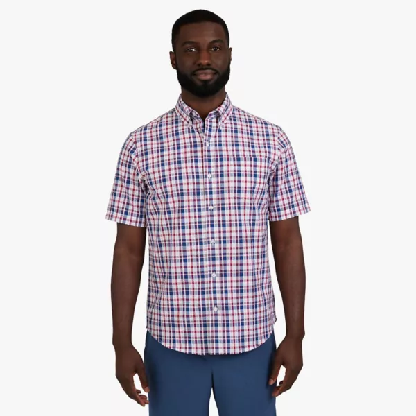 Мужская клетчатая рубашка с коротким рукавом и фактурной тканью Chaps, мультиколор
Мужская клетчатая рубашка с коротким рукавом и фактурной тканью Chaps, мультиколор