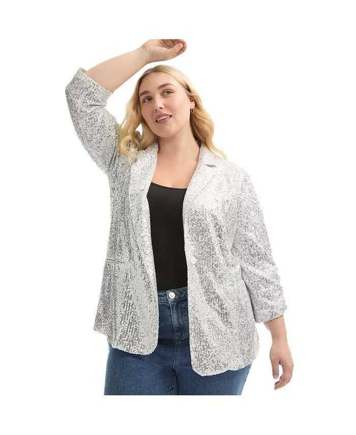 Женский блейзер June + Vie с пайетками, серебряный
Женский блейзер June + Vie с пайетками, серебряный