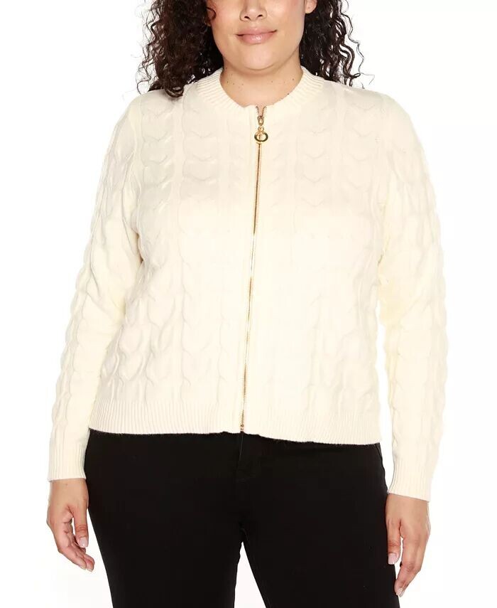 Свитер больших размеров с молнией Black Label больших размеров Belldini, бежевый
Свитер больших размеров с молнией Black Label больших размеров Belldini, бежевый