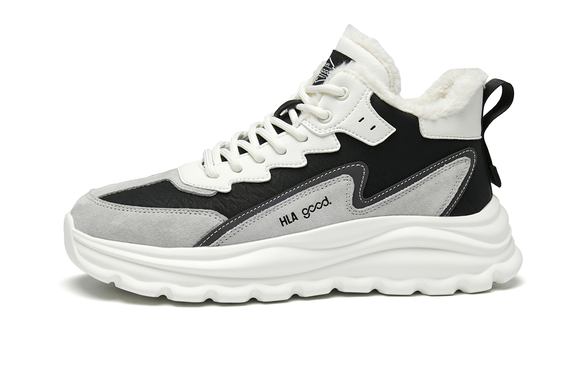 HLA Мужские повседневные кроссовки мид-топ черно-серые (с флисовой подкладкой), цвет Black Gray (Fleece-Lined)
HLA Мужские повседневные кроссовки мид-топ черно-серые (с флисовой подкладкой), цвет Black Gray (Fleece-Lined)
