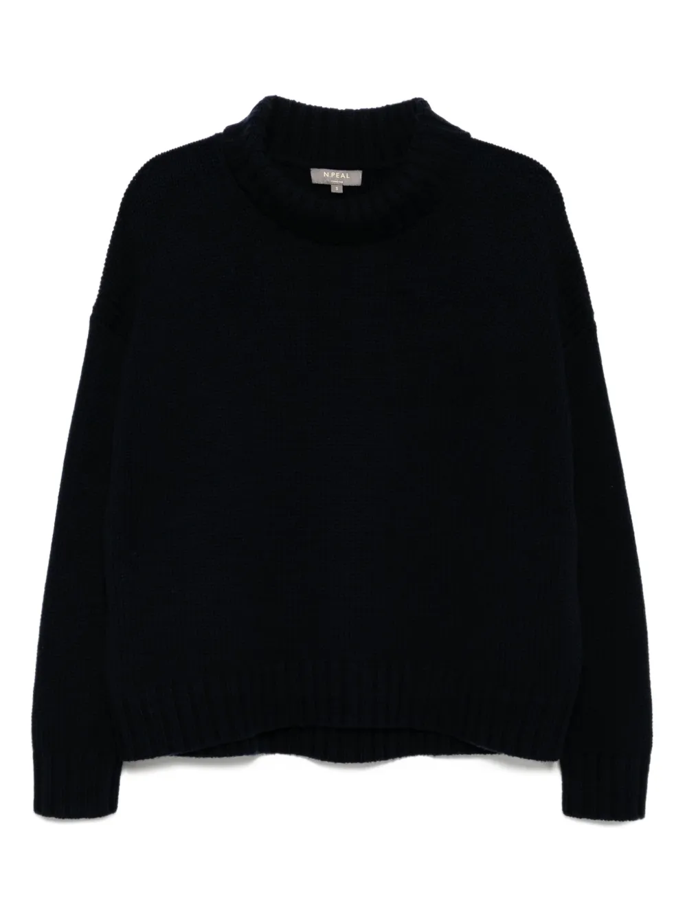Джемпер с воротником-воронкой N.Peal, синий
Джемпер с воротником-воронкой N.Peal, синий