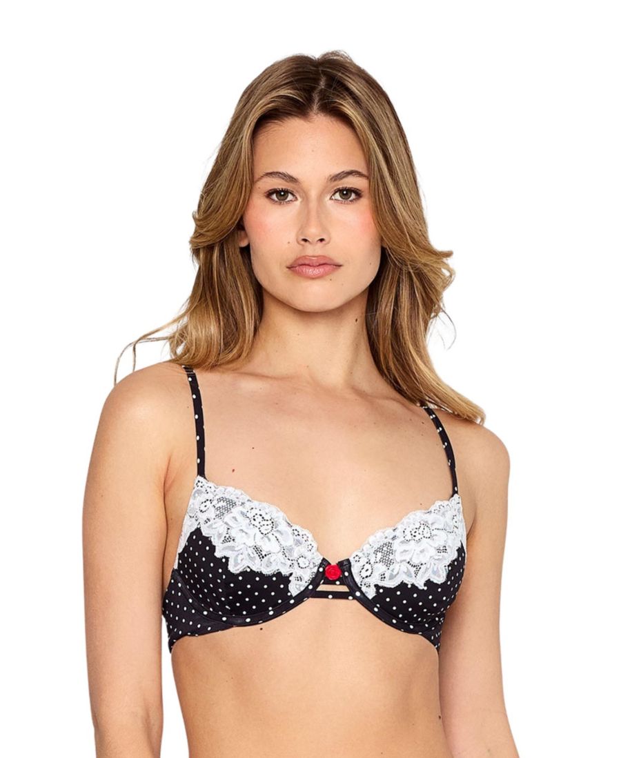 Женский бикини-топ в горошек с кружевом и косточками Beach Bunny Swimwear, Black white dot
Женский бикини-топ в горошек с кружевом и косточками Beach Bunny Swimwear, Black white dot