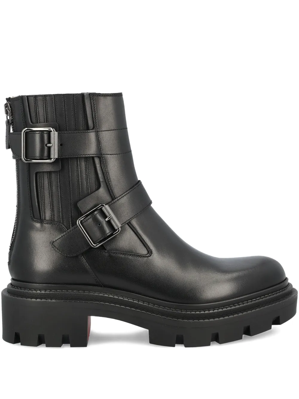 Кожаные ботинки с украшением в виде пряжки Christian Louboutin, черный
Кожаные ботинки с украшением в виде пряжки Christian Louboutin, черный