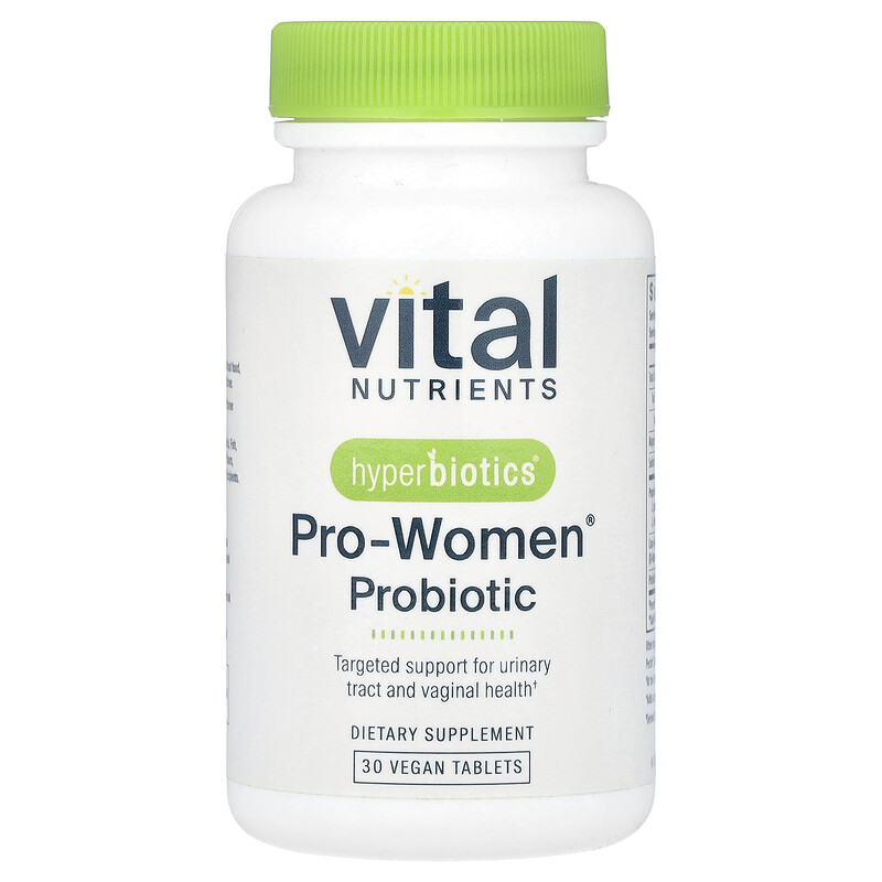 Vital Nutrients, Hyperbiotics, пробиотик Pro-Women, 30 веганских таблеток
Vital Nutrients, Hyperbiotics, пробиотик Pro-Women, 30 веганских таблеток