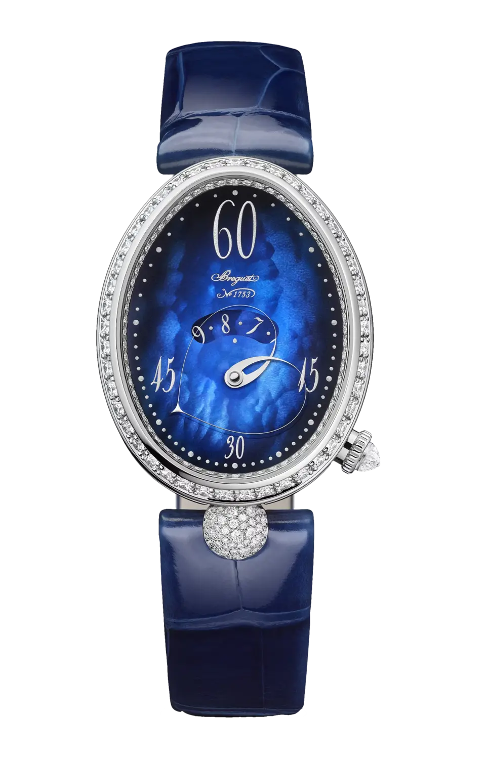 Часы Breguet Reine de naples 9835 limited edition с белым золотом и бриллиантами 36,50 х 28,45 мм
Часы Breguet Reine de naples 9835 limited edition с белым золотом и бриллиантами 36,50 х 28,45 мм