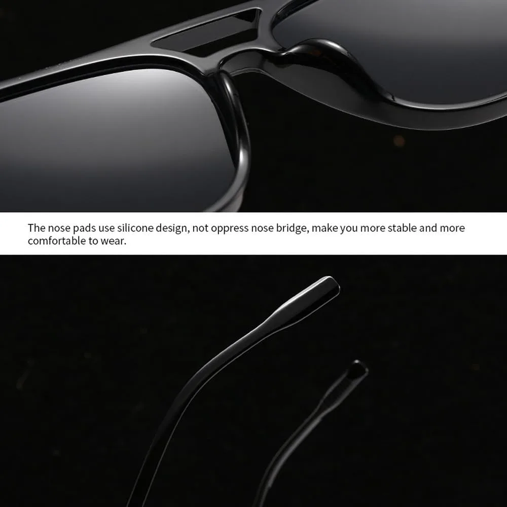 Ретро-солнцезащитные очки для женщин и мужчин, современная мода, двойная перемычка, солнцезащитные очки с защитой от УФ-излучения UV400 TKKTLLT, Black Blue
Ретро-солнцезащитные очки для женщин и мужчин, современная мода, двойная перемычка, солнцезащитные очки с защитой от УФ-излучения UV400 TKKTLLT, Black Blue