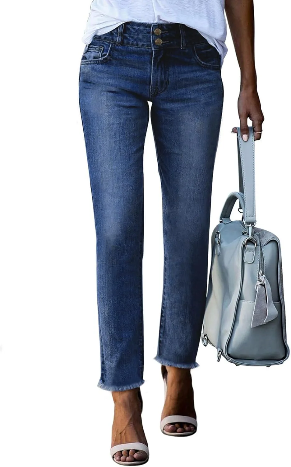 Sidefeel женские джинсы с высокой талией, стрейч, прямой крой, укороченные
Sidefeel женские джинсы с высокой талией, стрейч, прямой крой, укороченные