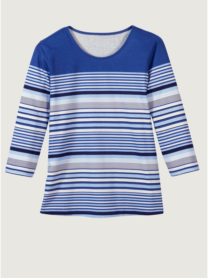 Рубашка с рукавами 3/4 из денима синего цвета с полосками экрю Sieh an!
Рубашка с рукавами 3/4 из денима синего цвета с полосками экрю Sieh an!