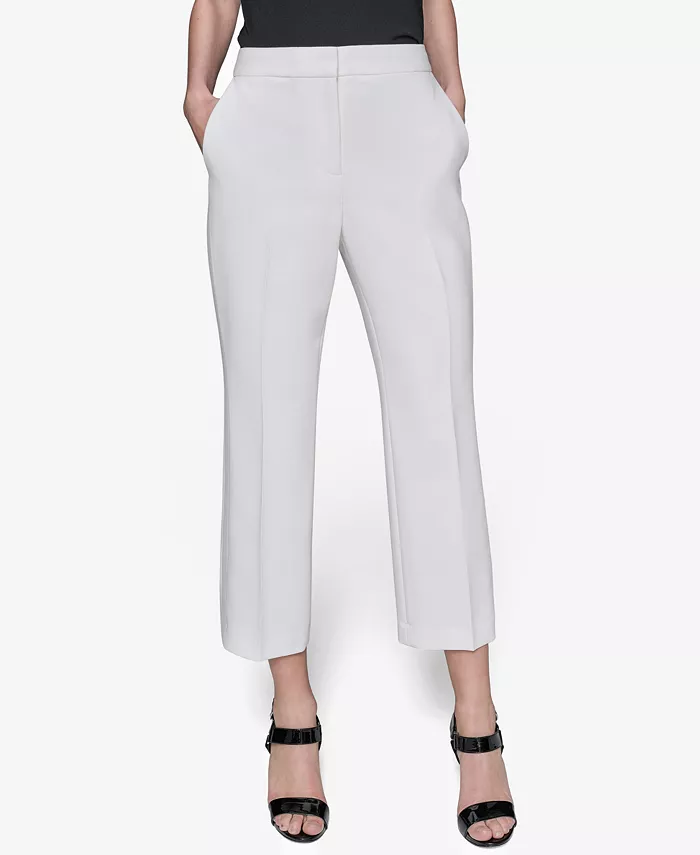 Женские укороченные брюки широкого кроя со средней посадкой KARL LAGERFELD PARIS, белый
Женские укороченные брюки широкого кроя со средней посадкой KARL LAGERFELD PARIS, белый