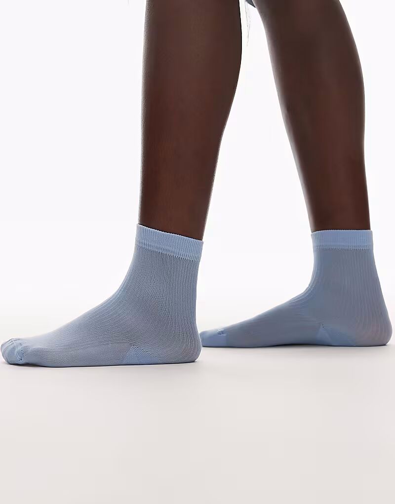 Прозрачные ребристые носки Topshop синего цвета
Прозрачные ребристые носки Topshop синего цвета